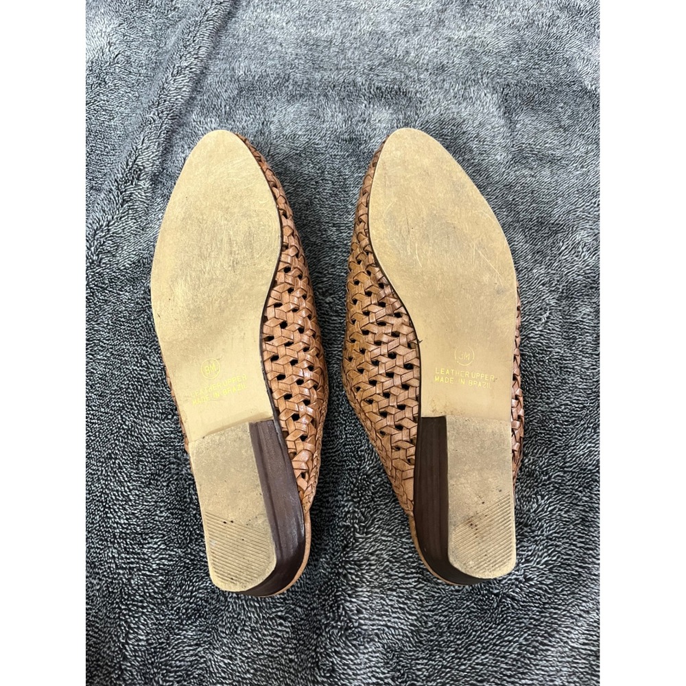 Candie's Woven Tan Mule Flats - Picture 5 of 6